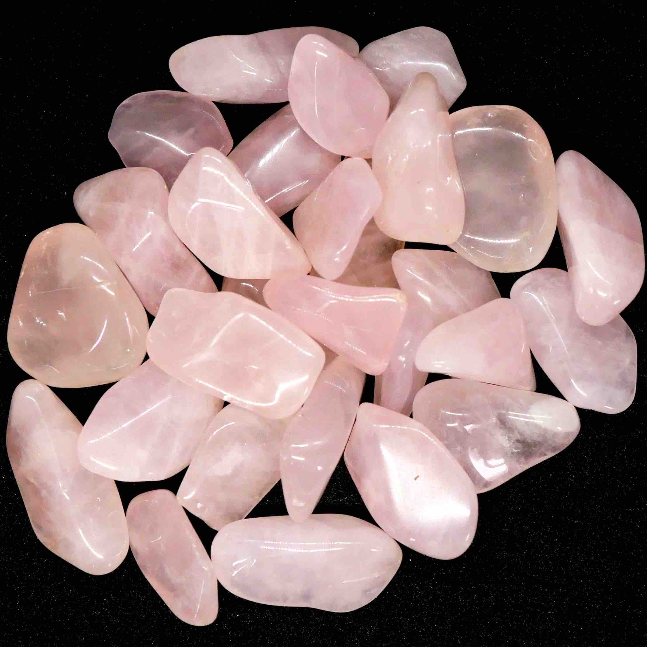 5-11mm tumbled 1/2 lb bulk xmini stones transparent ROSE QUARTZ pink 
