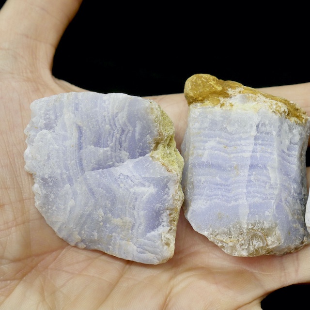 Rough Blue Lace Agate GeodeSpecimen Crystals ETBLAG007