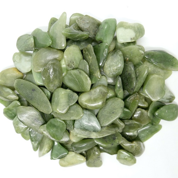 Green Nephrite Jade Tumbled Stones XS-S 1