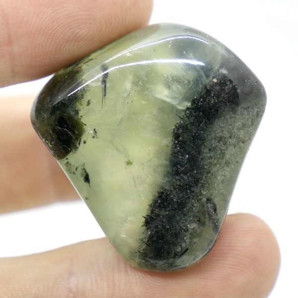 Prehnite Tumbled Stone with Epidote L-XL 2