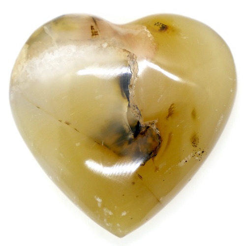 Agate, Dendritic Fugere Crystal Heart 5cm 66g 1 A14 1