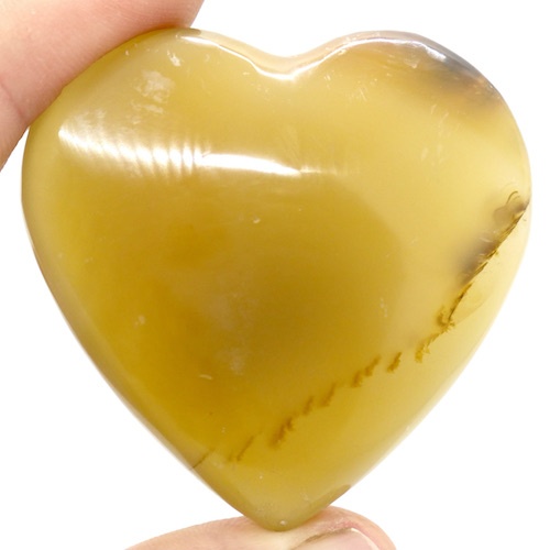 Agate, Dendritic Fugere Crystal Heart 5cm 66g 2 A14 1