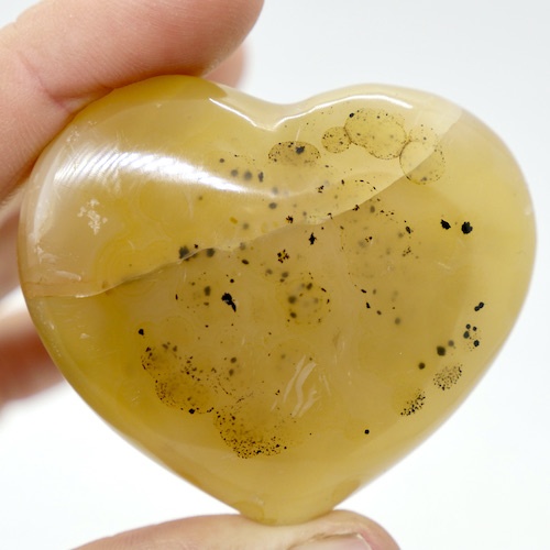 Fugere Dendritic Agate Crystal Heart 5cm 91g A14/3 2