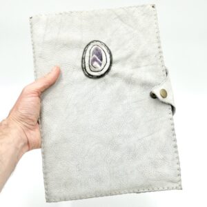 Leather Journal with Amethyst A4 3