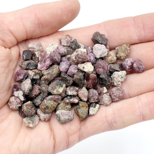 Red Pyrope Garnet Rough Pieces >1g (pack of 10) 3