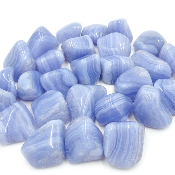 Blue Lace Agate Tumbled Stone L-XL 1