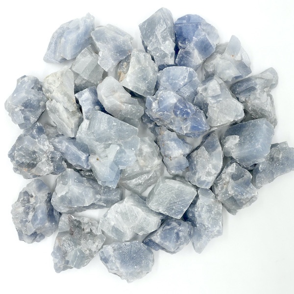 Blue Calcite rough pieces 10-20g 1