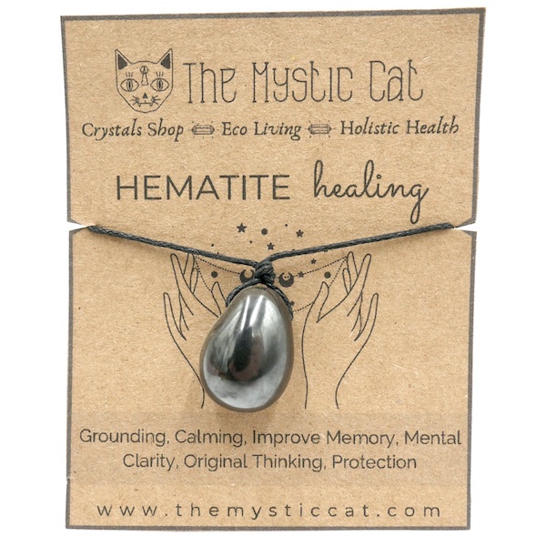 Hematite Crystal Healing Necklace 1 HNHE1
