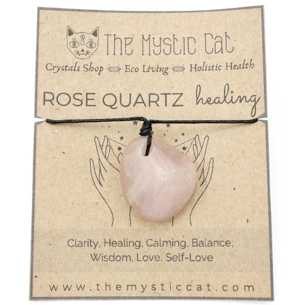 Rose Quartz Crystal Healing Necklace 1 HNRQ1