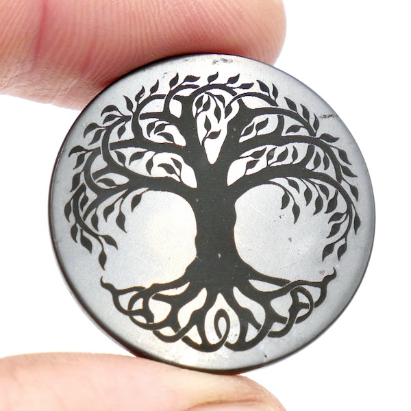 Shungite Cellphone Plate Engraved Tree of Life 2 CP01 13