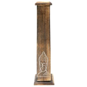 Wood Tower Incense Holder 31cm Buddah 1 IHD1