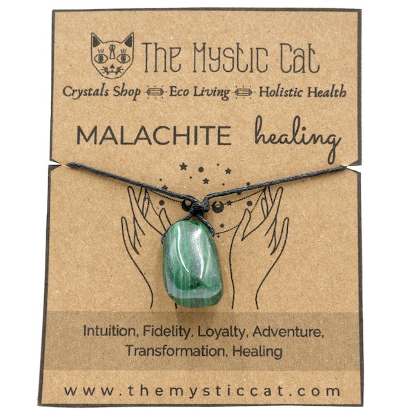 Malachite Crystal Healing Necklace 1 HNMA1