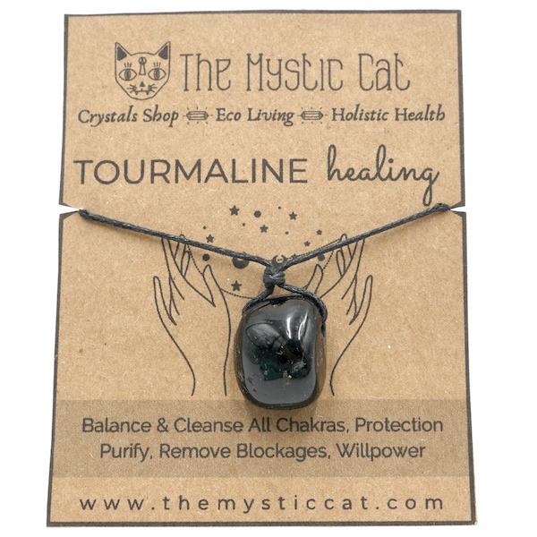 Tourmaline Crystal Healing Necklace 1 HNTO1
