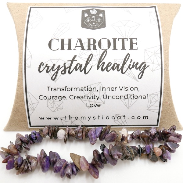 Charoite Chip Crystal Healing Bracelet