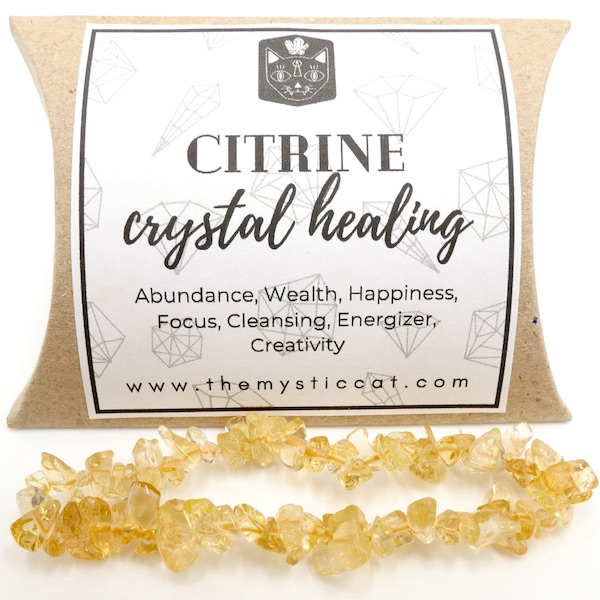 Citrine Chip Crystal Healing Bracelet