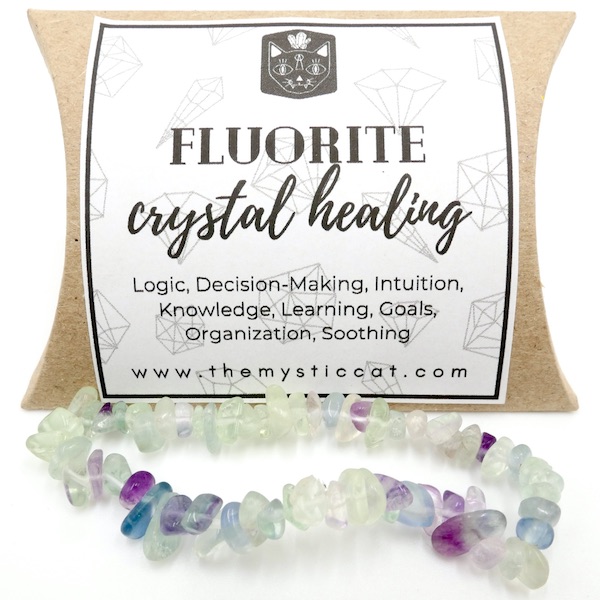 Fluorite nugget Crystal Healing Bracelet