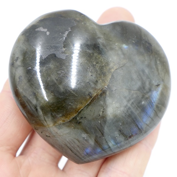Labradorite Polished Crystal Heart 6.5cm