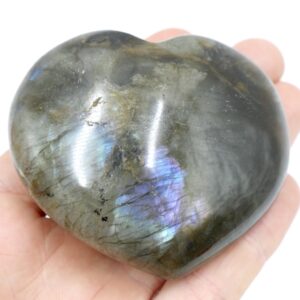 Labradorite Polished Crystal Heart 6.5cm 211g 2 L08 3