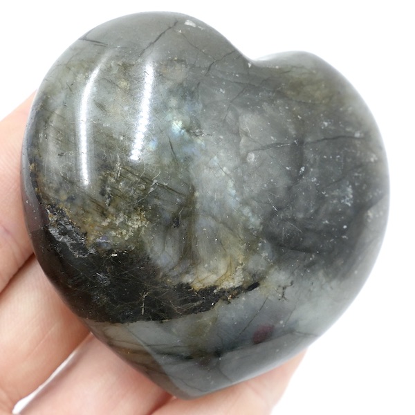 Labradorite Polished Crystal Heart 6cm 178g 2 L08 4