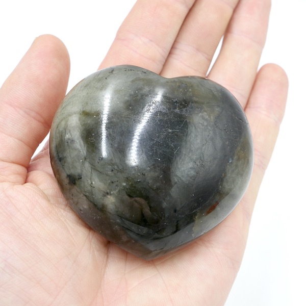 Labradorite Polished Crystal Heart 6cm 191g 3 L08 6
