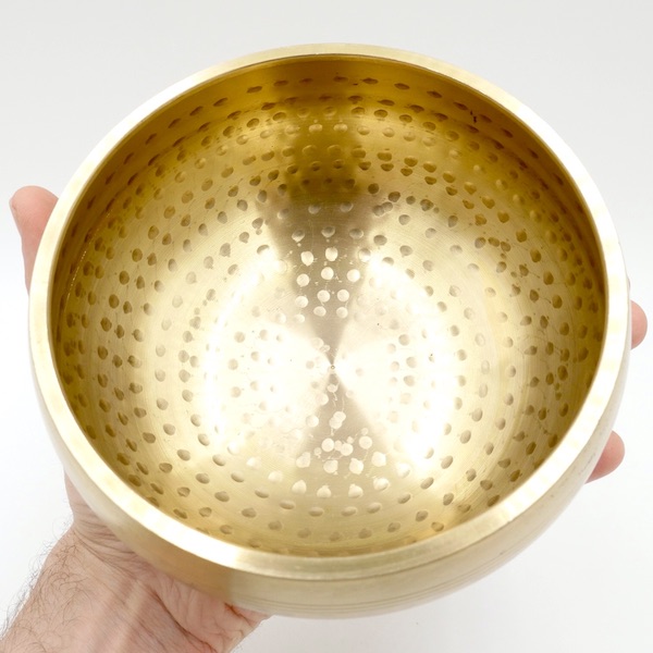 Large Brass hand beaten singing bowl #8 18cm 2
