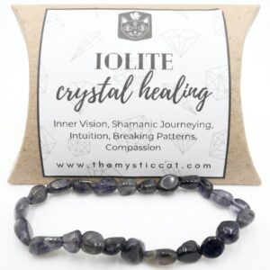Iolite Nugget Crystal Healing Bracelet