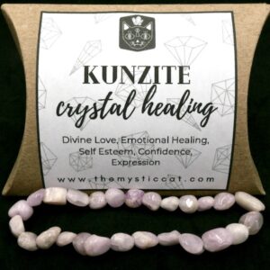 Kunzite Nugget Crystal Healing Bracelet b