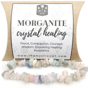 Morganite Chip Crystal Healing Bracelet