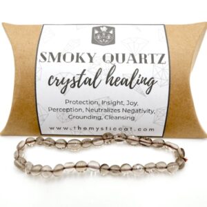 Smoky Quartz Nugget Crystal Healing Bracelet