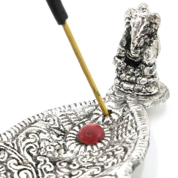 Ornate Metal Ganesh Incense Holder 25cm 2 IHME03