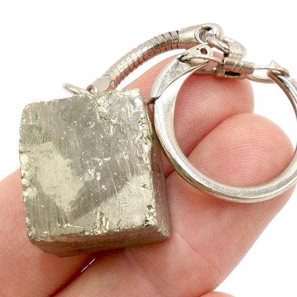 Keyring With Pyrite Cube 2 CP01 15