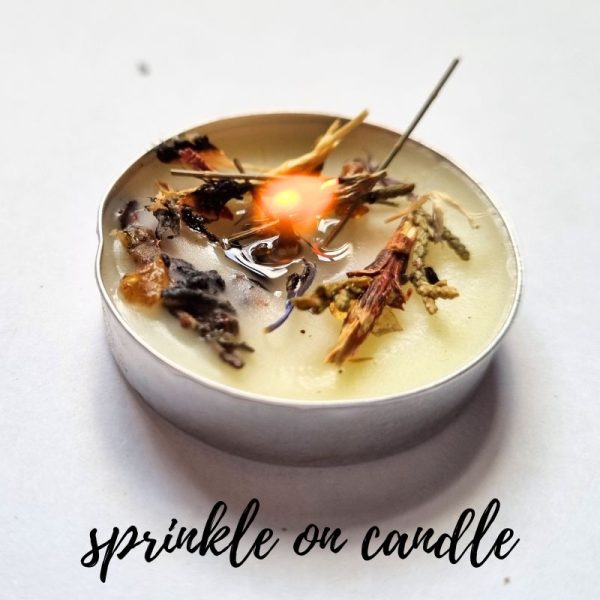 Sprinkle on a candle