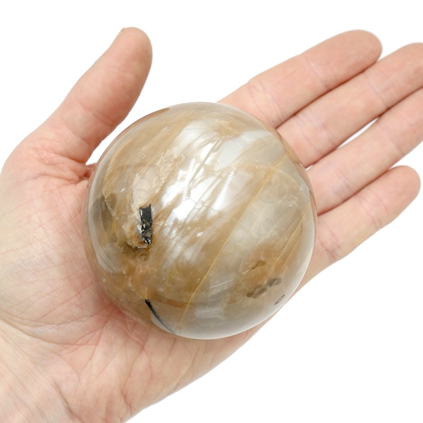 Moonstone, Salmon Crystal Sphere 7cm 3 SE04 5