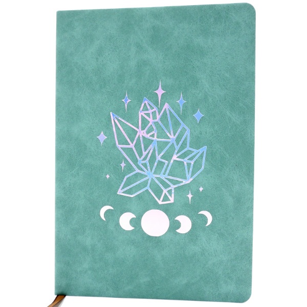 A5 Book Diary Holographic Crystals and Moon phases 1