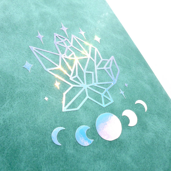 A5 Book Diary Holographic Crystals and Moon phases 2