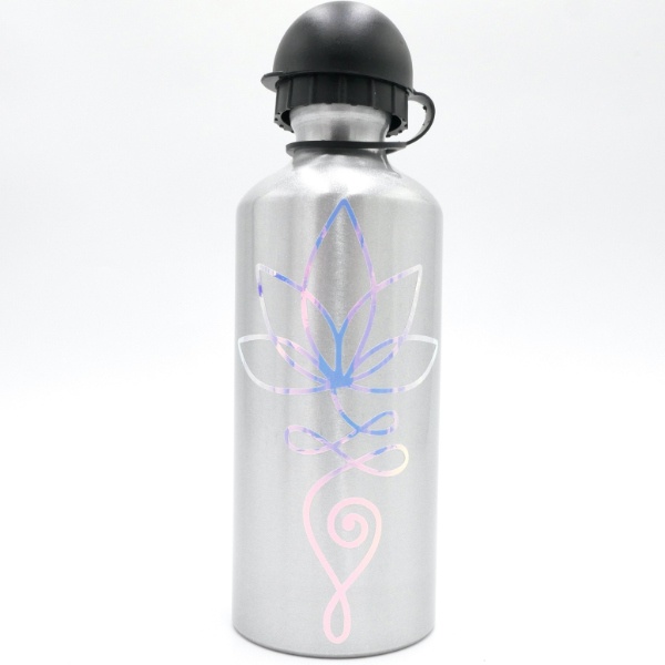 Water Bottle Lotus Holographic 600ml 1