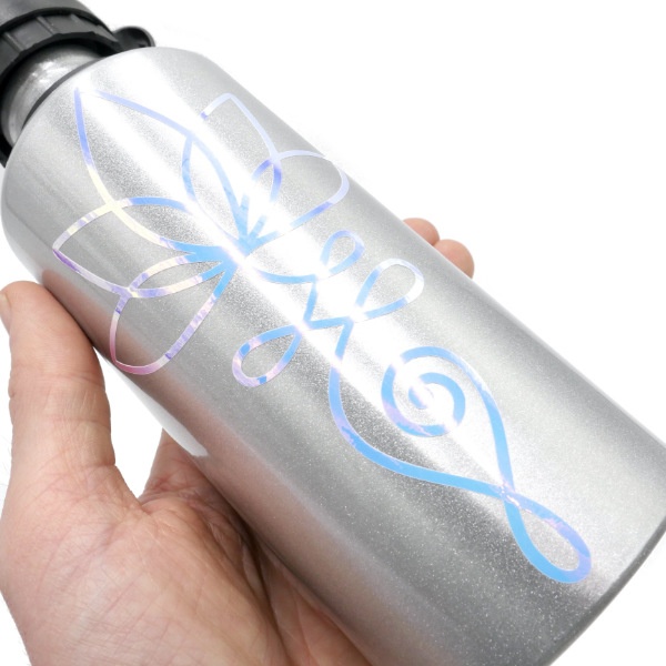 Water Bottle Lotus Holographic 600ml 2