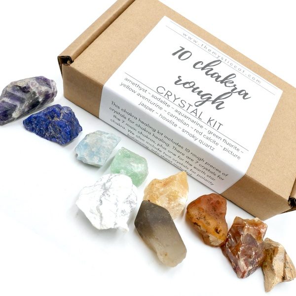 10 Chakra Healing Rough Crystal Kit 1