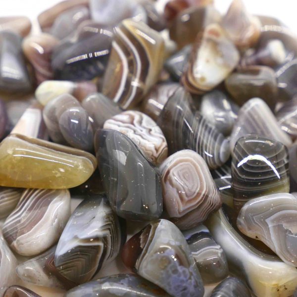 Banded Grey Agate tumbled stones 4
