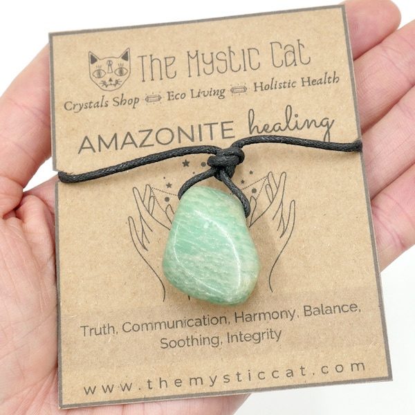 Amazonite Crystal Healing Necklace 3 HNAZ1