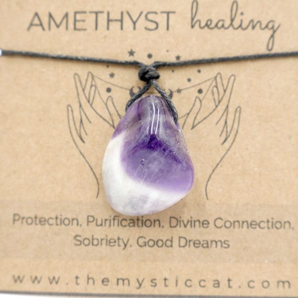 Amethyst Crystal Healing Necklace 2 HNAM1