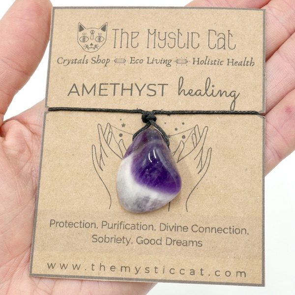 Amethyst Crystal Healing Necklace 3 HNAM1