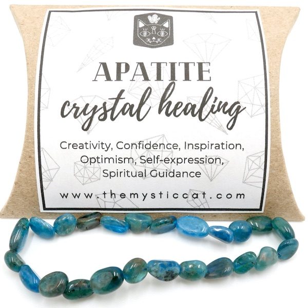 Apatite Nugget Crystal Healing Bracelet