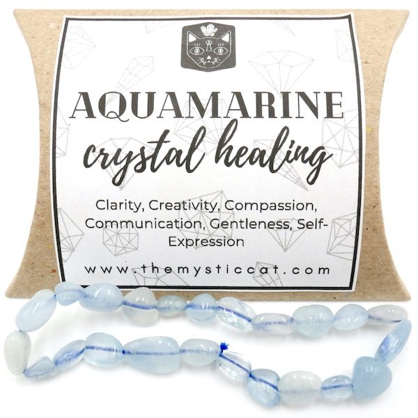 Aquamarine Nugget Crystal Healing Bracelet