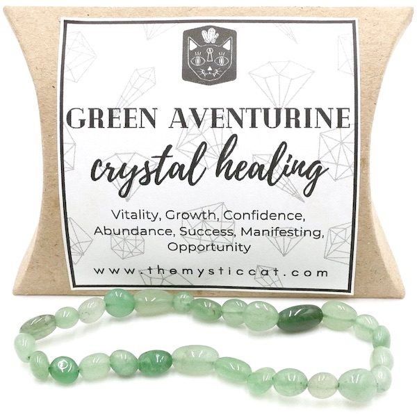Aventurine, Green Crystal Healing Bracelet - Nugget 1