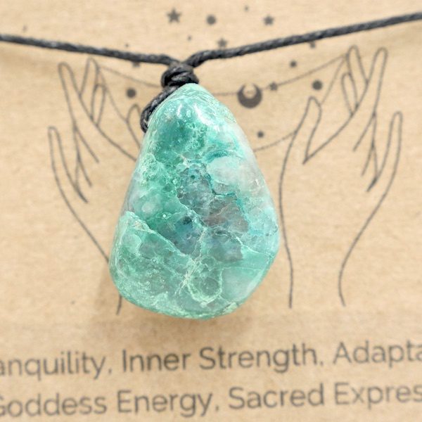 Chrysocolla Crystal Healing Necklace 2 HNCH1