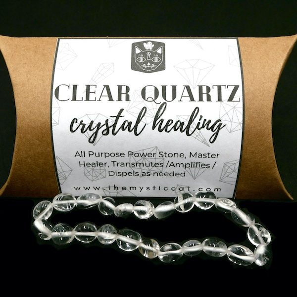 Clear Quartz Nugget Crystal Healing Bracelet