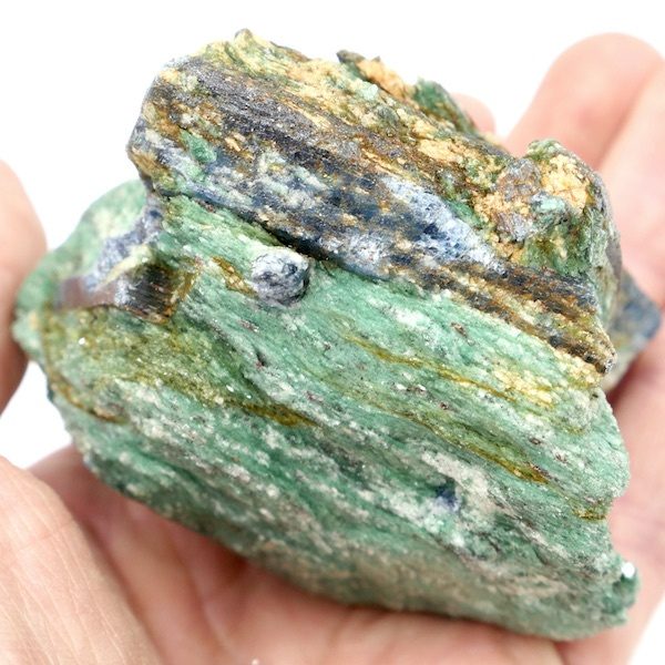 Blue Kyanite Crystals in Green Fuchsite 9cm K02/5 2