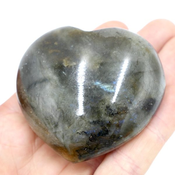 Labradorite polished crystal heart 6.5cm