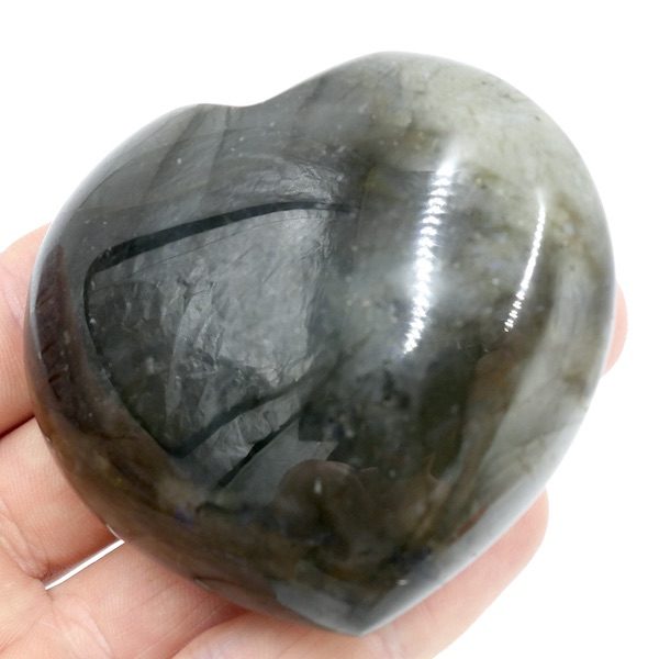 Labradorite Polished Crystal Heart 6cm